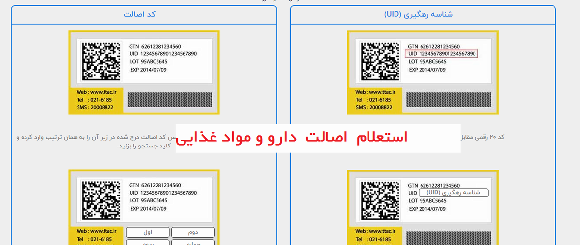 اصالت دارو و مواد غذایی